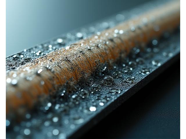 Primer plano de un material composite avanzado con fibras entrelazadas